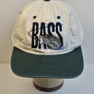 Vintage BASS Anglers Sportsman Outdoor Cap Embroidered Snapback Hat